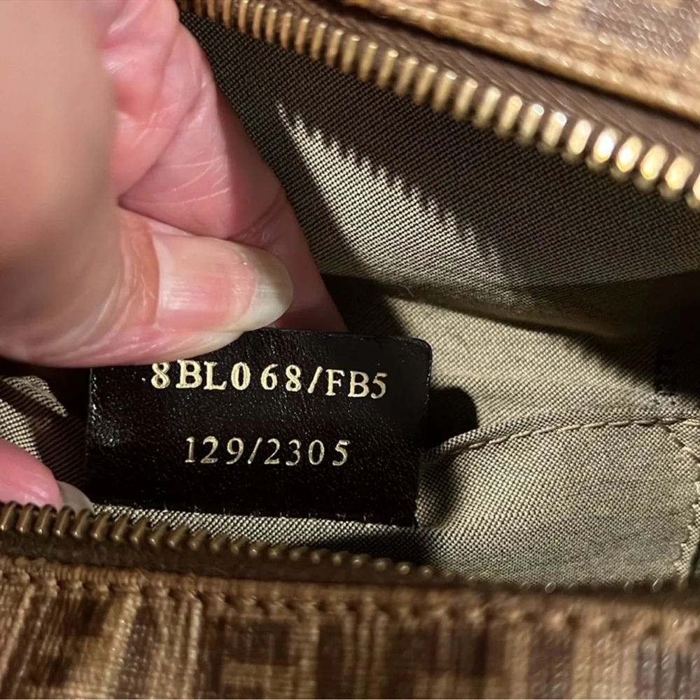 Fendi Brown Monogram Boston Bag - Picture 12 of 16